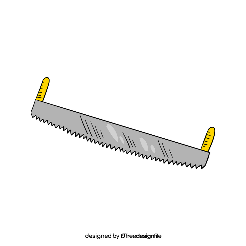 Two man crosscut saw drawing clipart