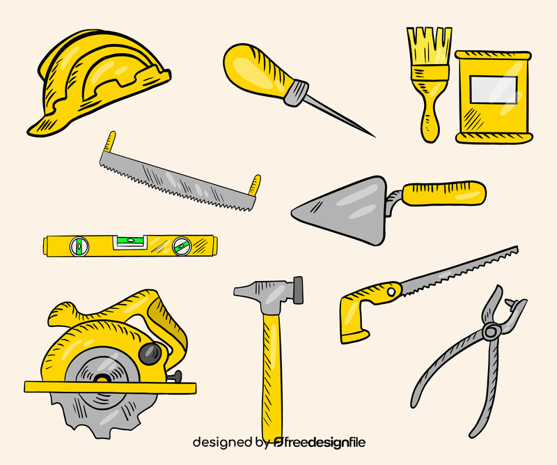 Construction instruments tools vector