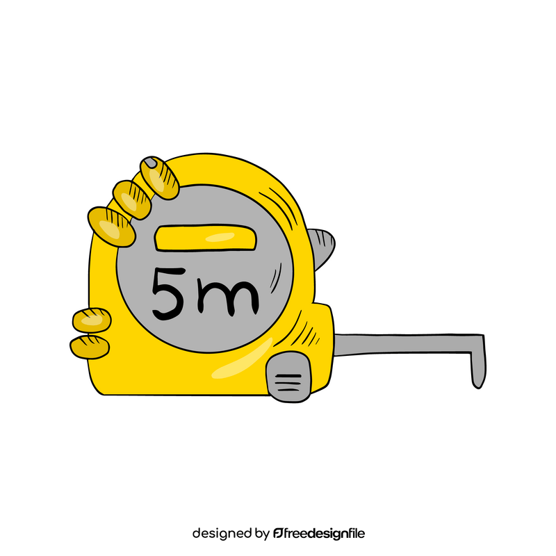 Roll up measuring tape clipart