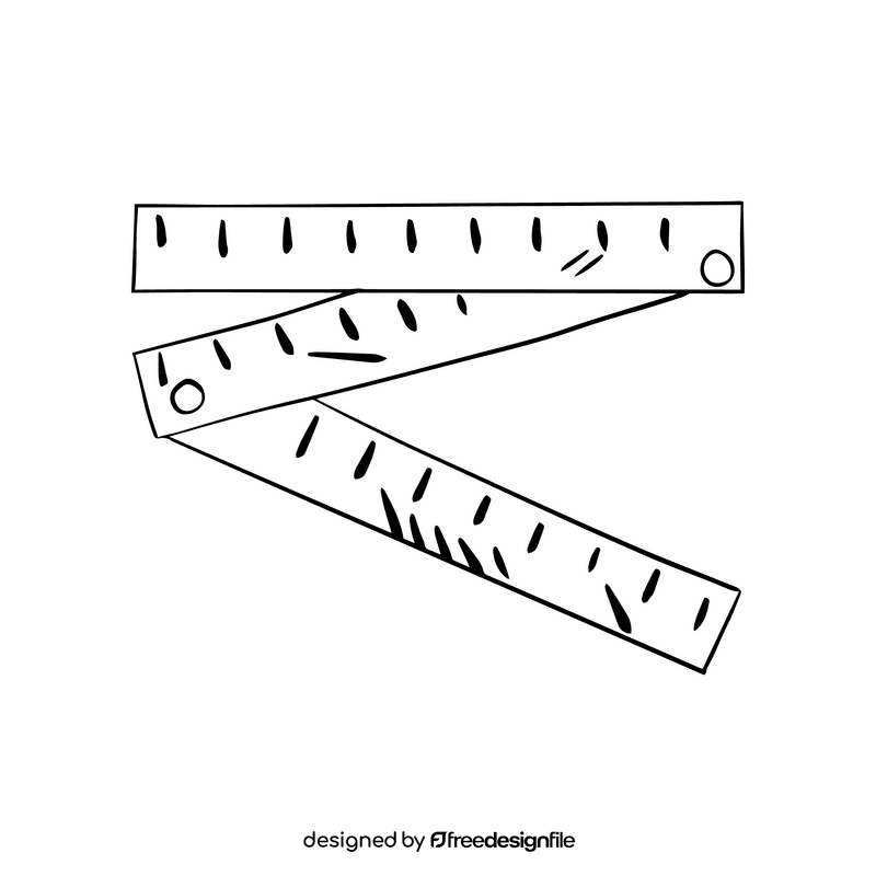 Ruler black and white clipart