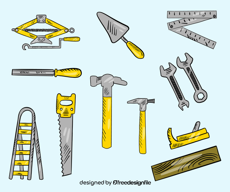 Construction instruments tools vector