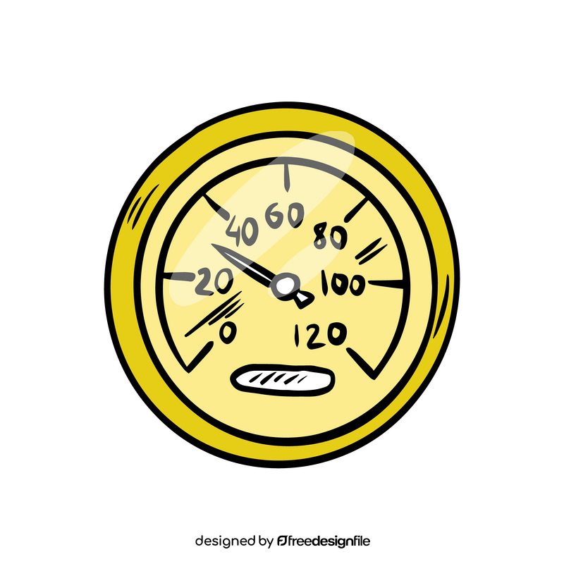 Cartoon speedometer clipart