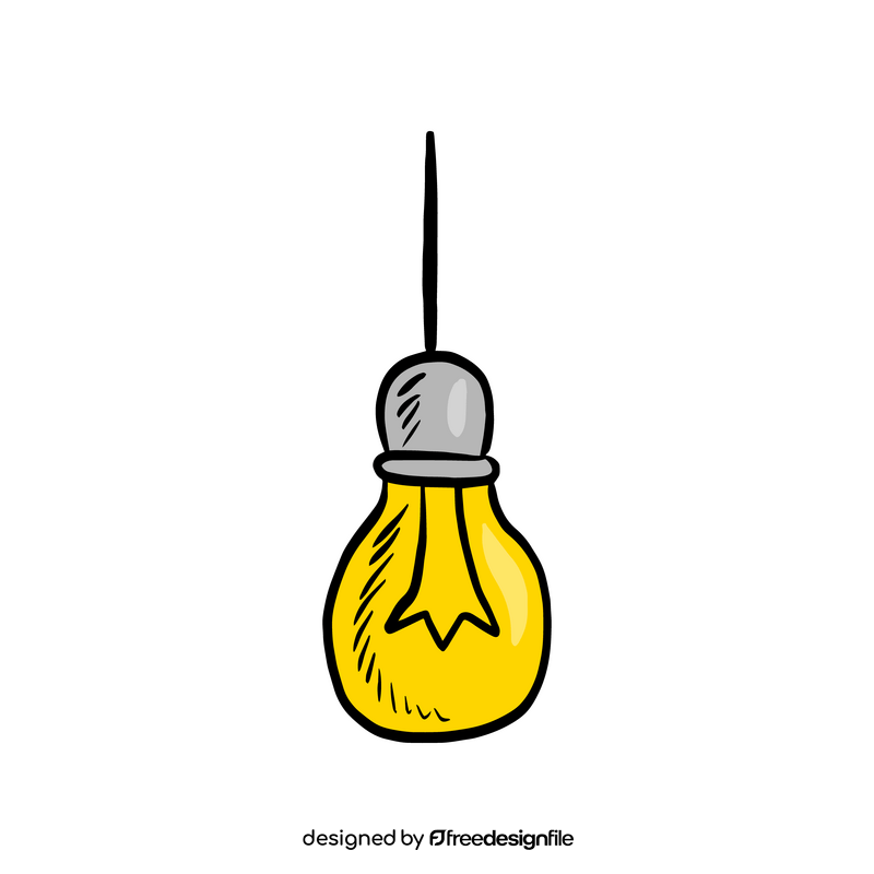 Light lamp bulb cartoon clipart