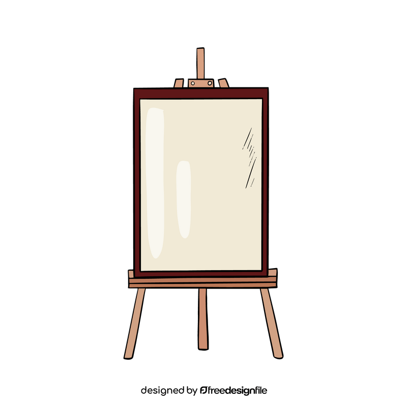 Wooden painting easel clipart