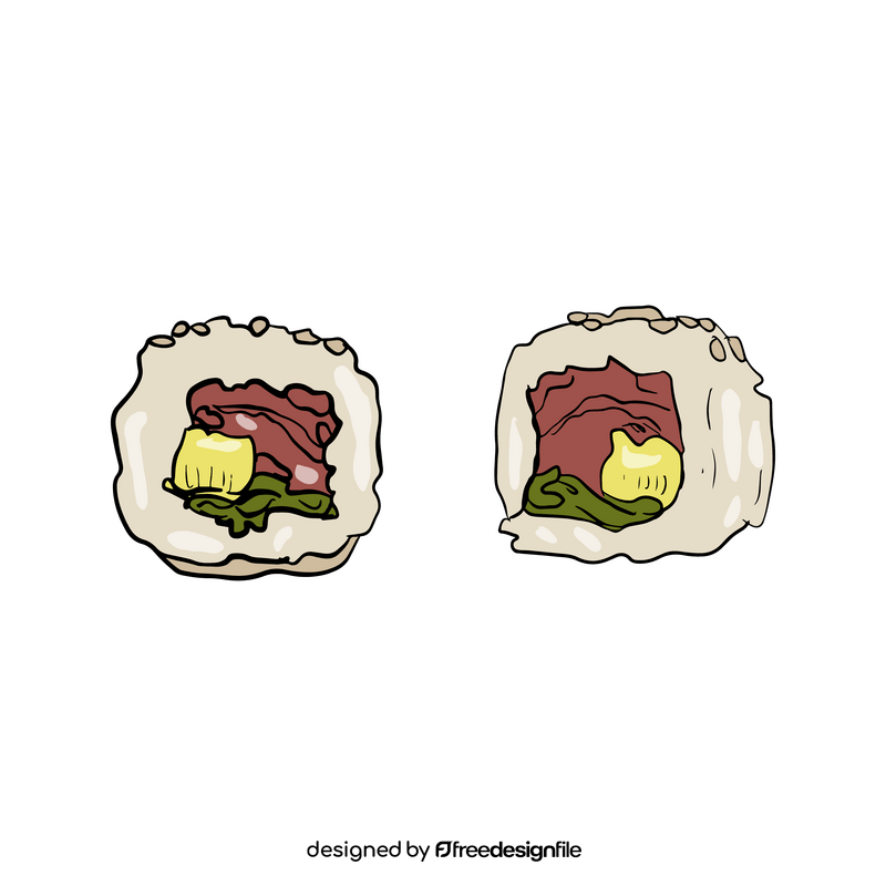 Sushi rolls clipart