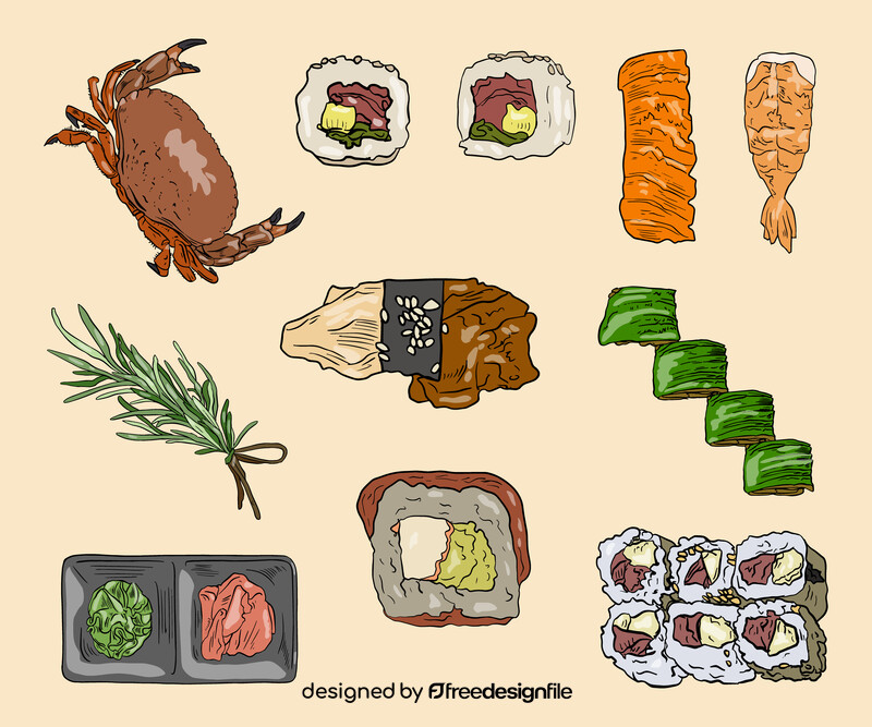 Sushi food vector