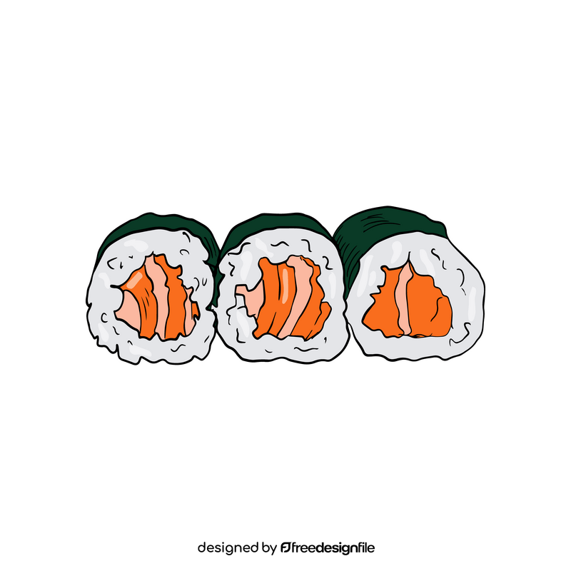 Sushi rolls illustration clipart