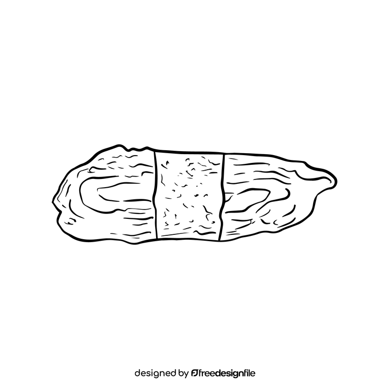 Sushi black and white clipart