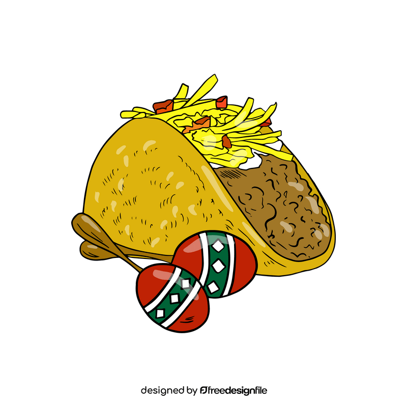 Mexican taco clipart