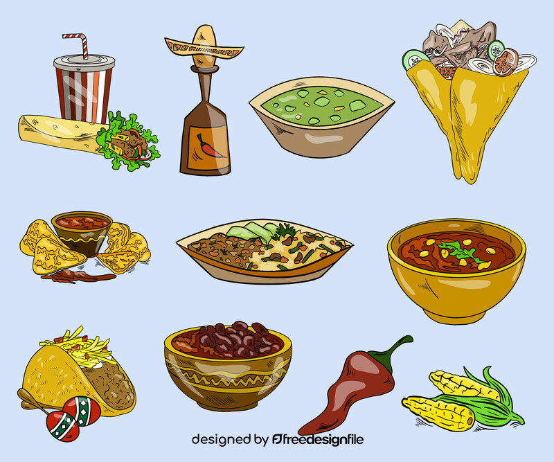 Mexican foods vector