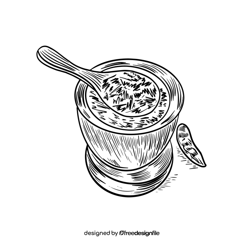 Paprika black and white clipart