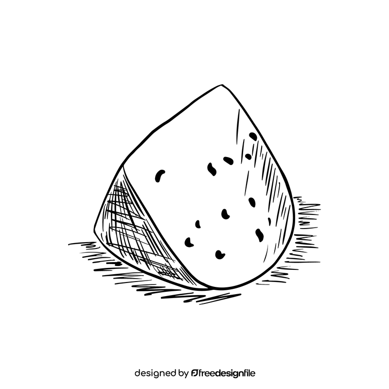 Cheese drawing black and white clipart