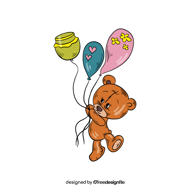 Teddy bear illustration clipart
