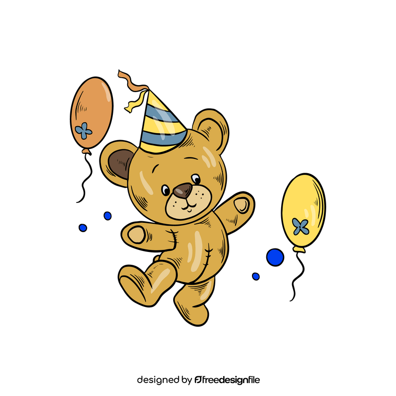 Happy teddy bear clipart