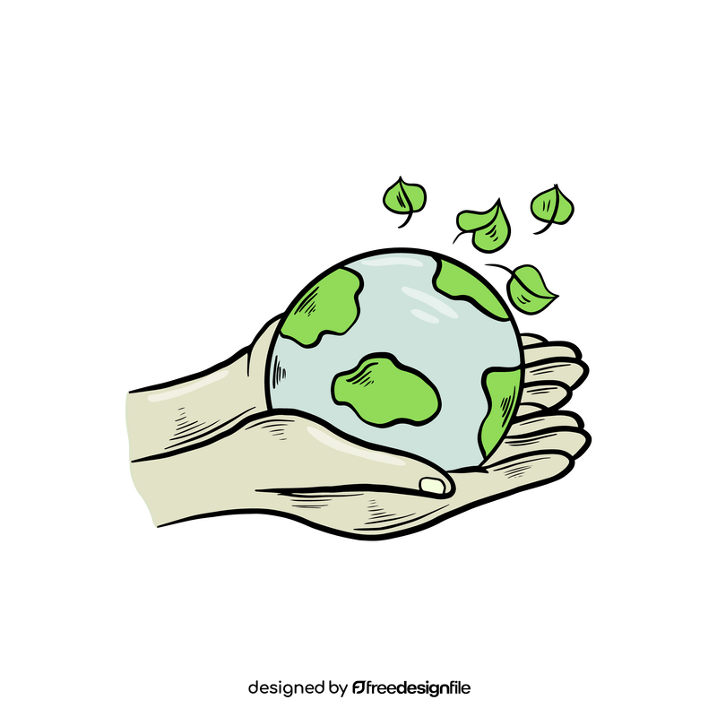 Eco earth drawing clipart