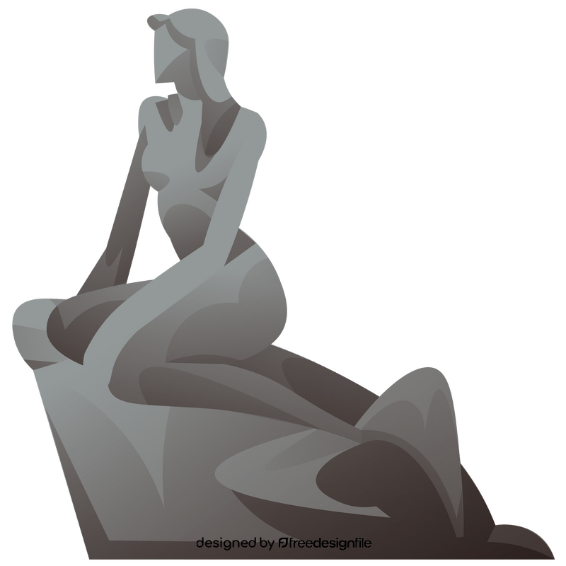Little Mermaid Statue, Denmark clipart