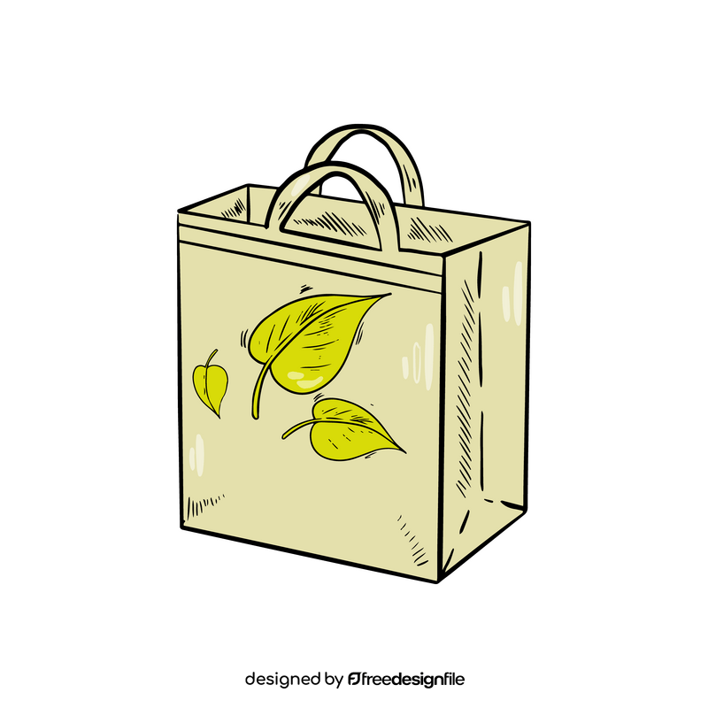 Eco paper bag clipart