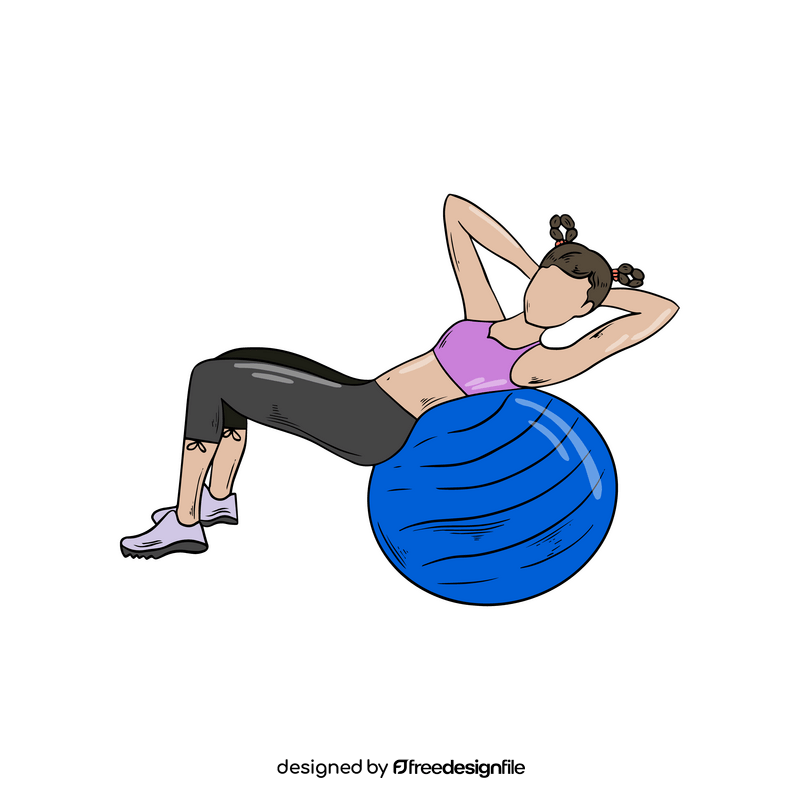 Gymnastics with ball drawing clipart