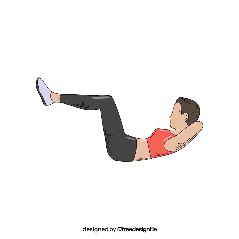 Girl exercising illustration clipart