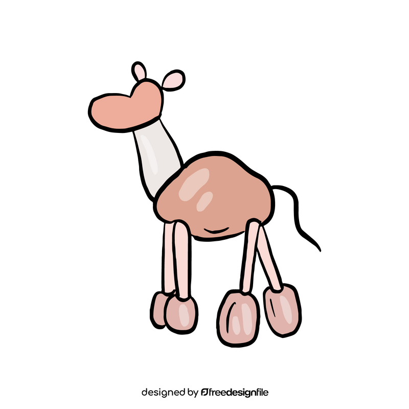 Wooden camel toy cartoon clipart