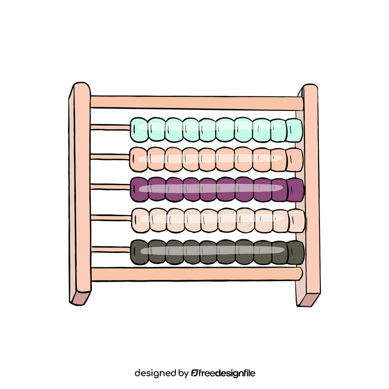Wooden abacus toy clipart