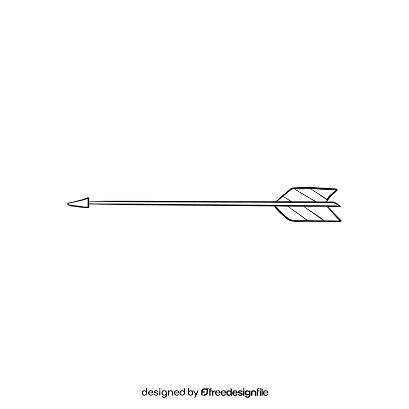 Arrow toy drawing black and white clipart vector free download