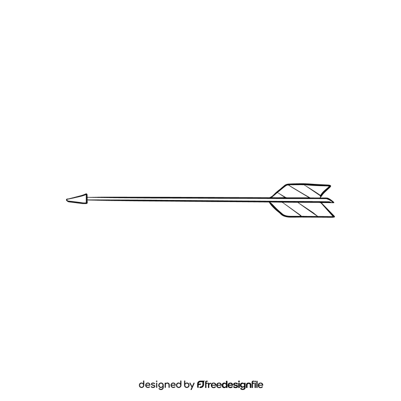 Arrow toy drawing black and white clipart vector free download