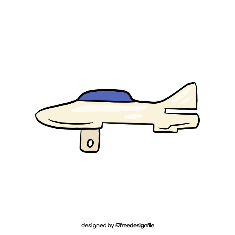 Kids free wooden plane toy clipart