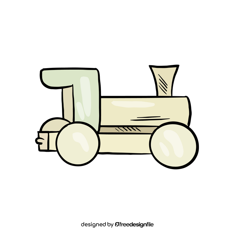 Free wooden locomotive train toy clipart
