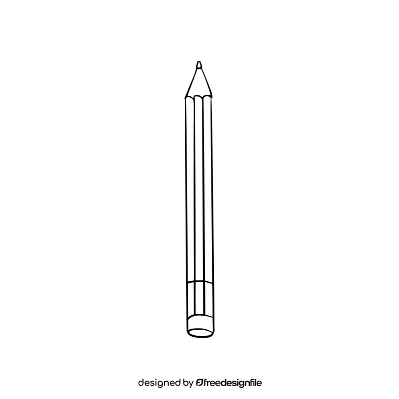 Pencil black and white clipart