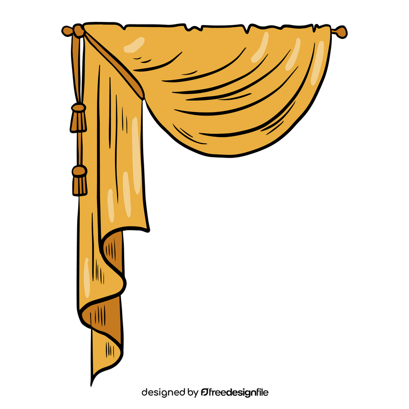 Free curtain illustration clipart