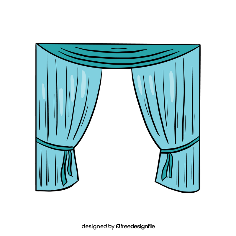 Curtain drawing clipart