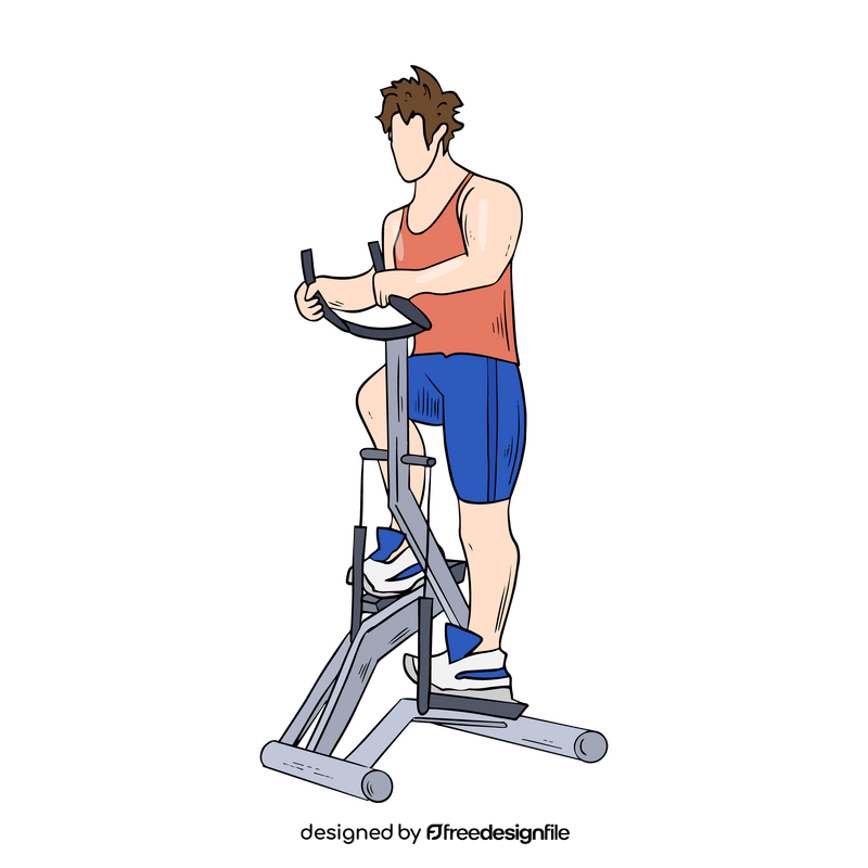 Man in gym clipart