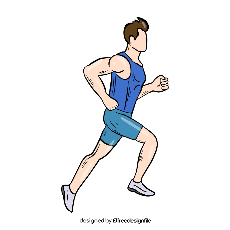 Man running cartoon clipart