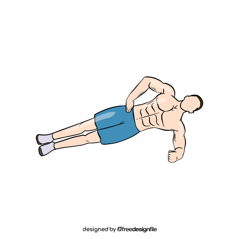 Man doing exercise clipart