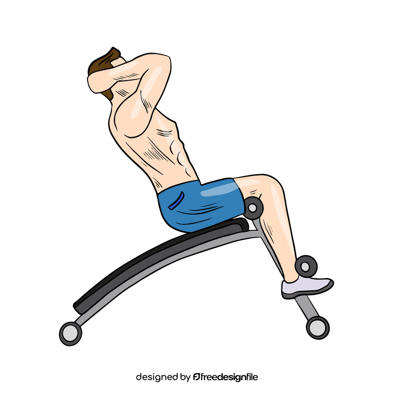 Man exercising clipart
