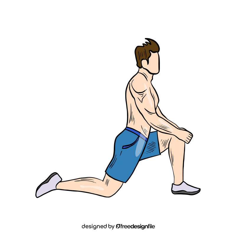 Man exercising clipart vector free download