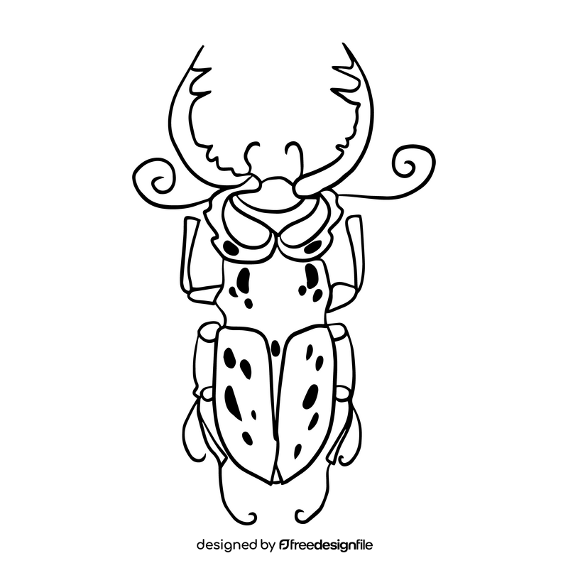 Free download bug black and white clipart