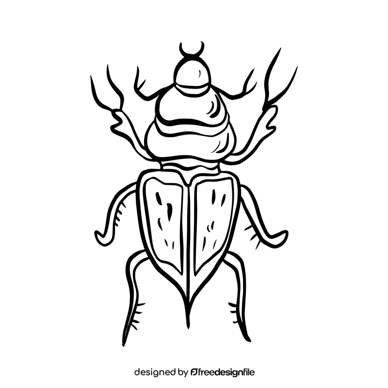 Free download bug black and white clipart