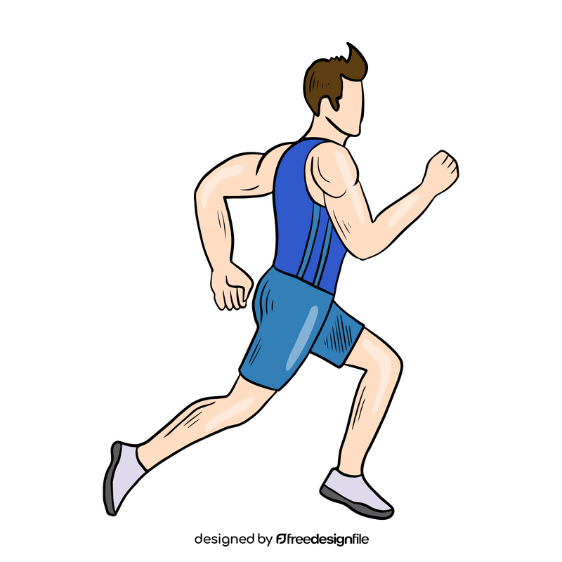Free running drawing clipart vector free download