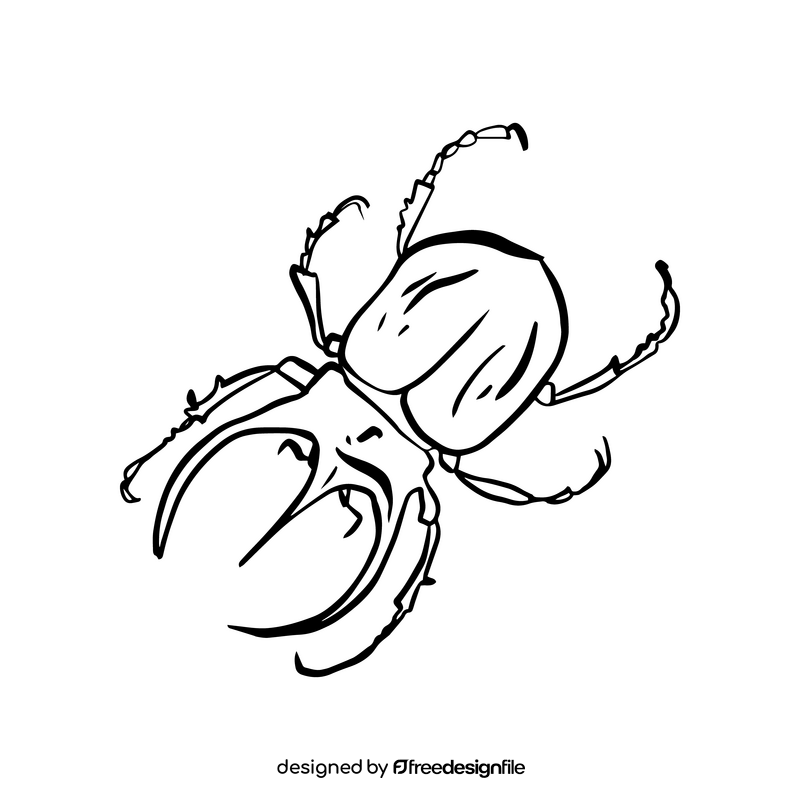 Bug download black and white clipart