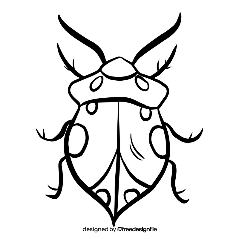 Bug drawing black and white clipart