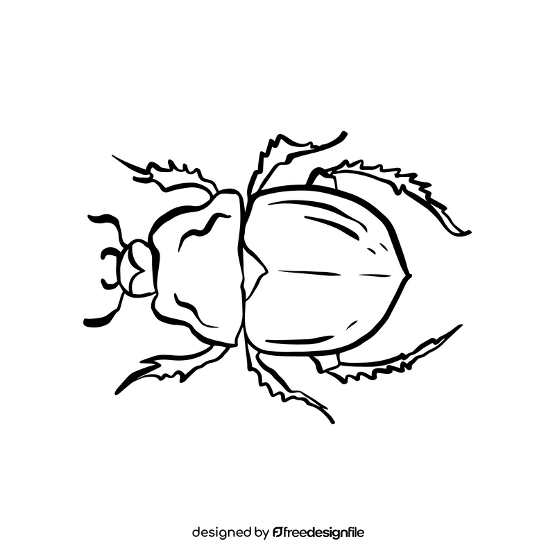 Bug drawing black and white clipart