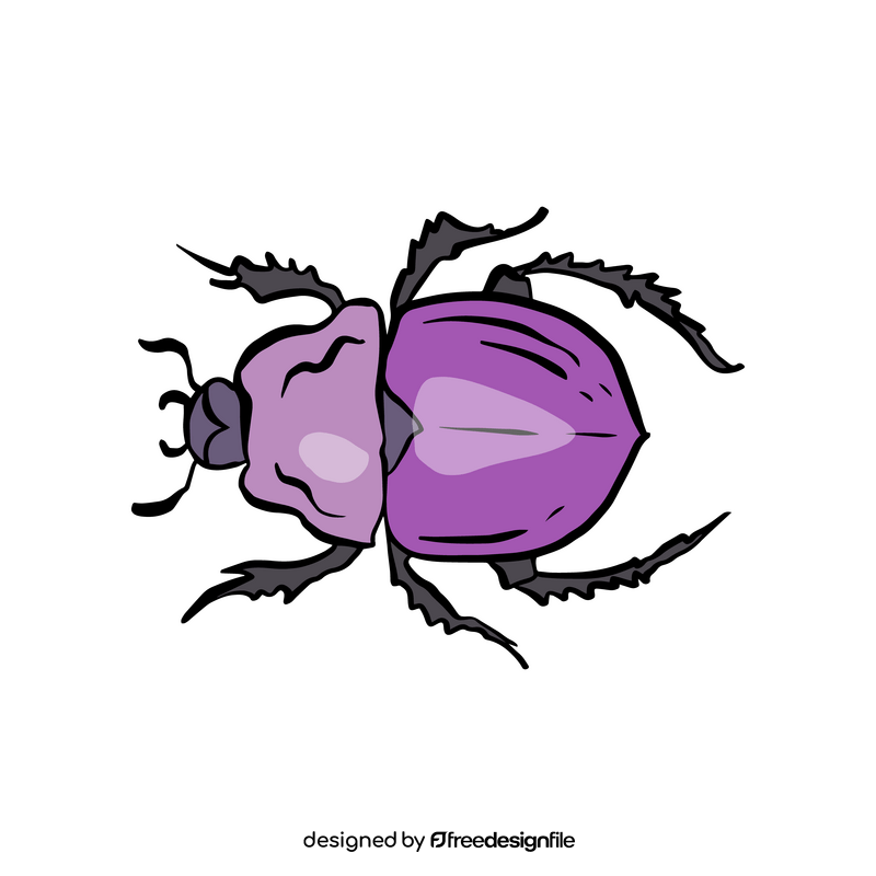 Purple bug drawing clipart