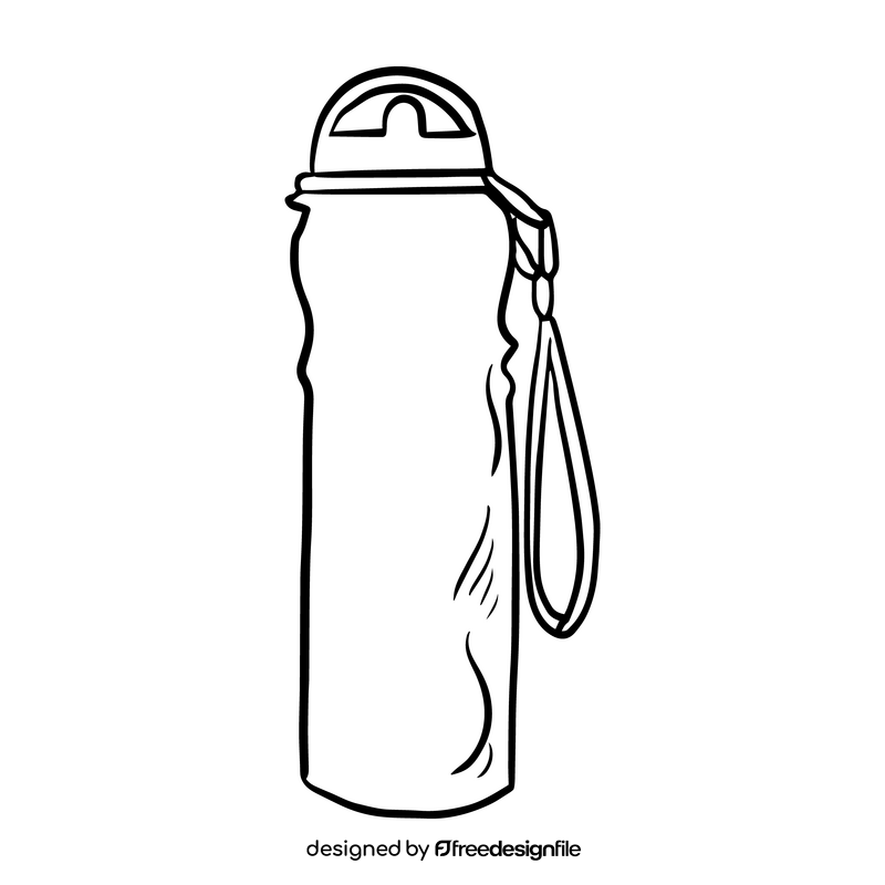 Woman bottle black and white clipart