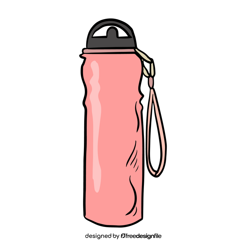 Woman pink bottle clipart