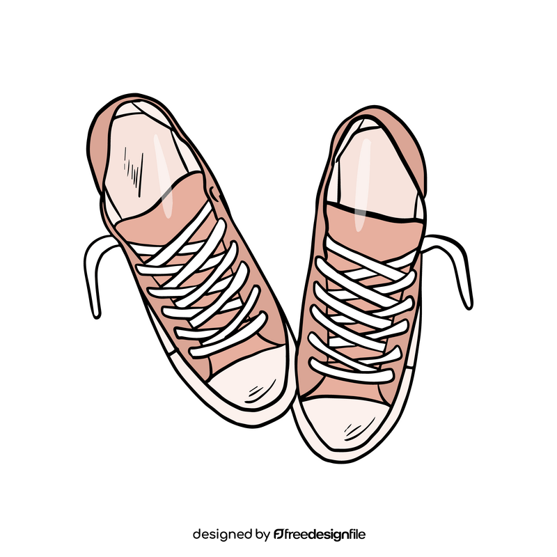 Girl sneakers clipart