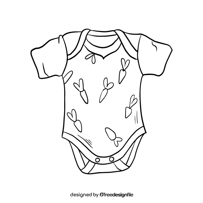 Baby's loose jacket black and white clipart free download