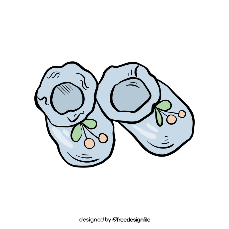 Cute baby booties clipart