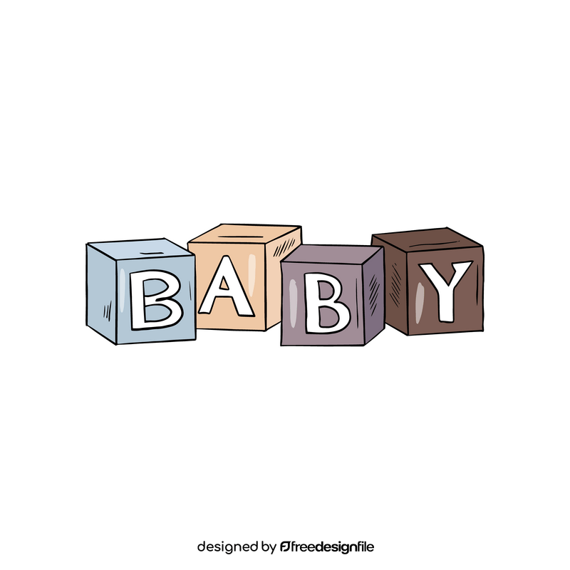 Baby cubes toy clipart
